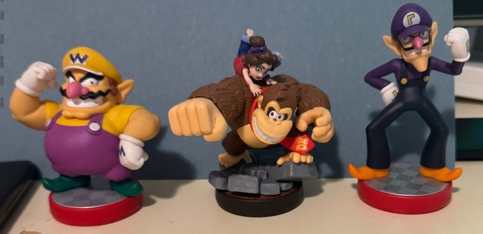 Nintendo Figures Set Wario, Donkey Kong & Waluigi