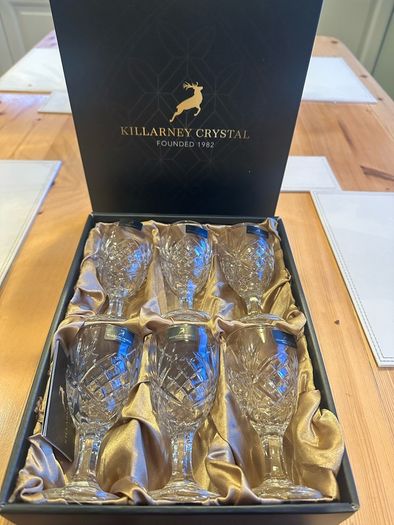 Killarney Crystal Trinity Liqueur / Sherry Glasses