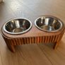 dog food & water bowls with a stand Image 2