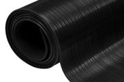 Rubber Floor Mat Anti-Slip 2 x 1 m Fine Ribbed