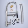 Professional Single Lever Chrome Spring Pre-Rinse Pull Out Sprayer Kitchen Taps, Commercial Deck Mounted Kitchen Pull Down Taps Image 3