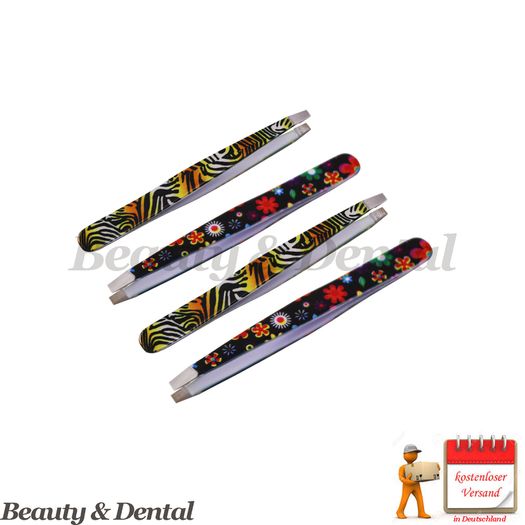 4Pcs Stainless Steel Women Lady Hair Removal Eyebrow Tweezer Beauty Makeup Tools
