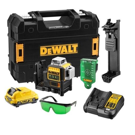 DeWalt 12v 3-Line Green Laser Level Kit (3 x 360) - New