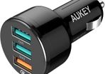 Quick Charge 3.0 Car Charger with 2 USB Ports USB Car Adaptor 42W for Samsung Galaxy S8 / Note 8/7, LG G5 / G6, HTC 10, iPad Air/Pro, iPhone X / 8/8 Plus / 7