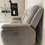 3 Seater Fabric Electric Recliner Sofa Light Grey Image 2