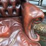 Pair of Vintage Leather Wingback Chairs  Classic Chesterfield Style Image 5