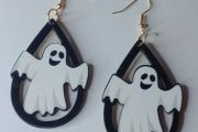 Halloween Friendly Ghost Waterdrop Earrings