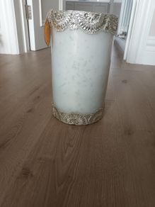 Glass candle holder