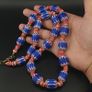 Vintage Venetian Style Chevron Tade Glass Beads Necklace Image 8