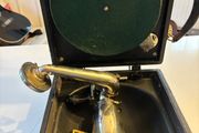 Original 1920s Decca Junior Portable Gramophone Set - Works With HMV Pad &amp; Columbia Tin