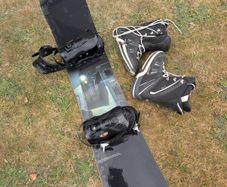 snowboard and boot bundle