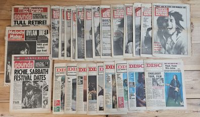 Vintage Music Magazines x 25 - Vintage NME Magazines - Vintage Disc and Music Echo Magazines