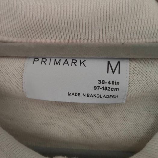 Cream Slim Fit Zip top knit polo shirt , size M