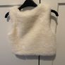Fur baby vest white 12-18 m -new Image 2