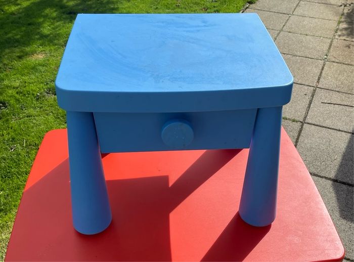 Ikea Mammut kids table and toddler nightstand