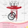 Electric Cotton Candy Machine with Cart Stainless Steel Bowl Image 7