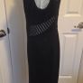 Karen Millen Black Mesh Panel Bodycon Midi Dress UK16 Occasion Wear Image 6
