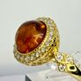 Amber & Cubic Zirconia Ring Image 2