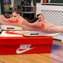 Men's Pink Nike Air Max 1 PRM Premium Corduroy Trainers Coral Stardust / Bright Coral Image 6