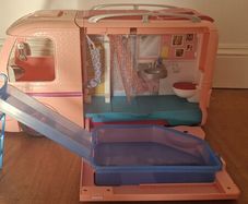 barbie campervan, truck, van, caravan, bus