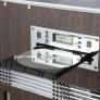 Floorstanding Jukebox with Record Player, Bluetooth Connectivity, FM Radio, CD Player and Colour-Changing LED Lights, Remote Control Included, Wood Finish, BROWN, 87.5 cm 34.5 cm 34.5 cm (FREE POSTAGE) Image 5