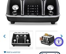 4 slice toaster black