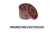 60x Sanding Discs with holes 125mm (5 inch) #40/80/100/120/150/220 (10 of each)
