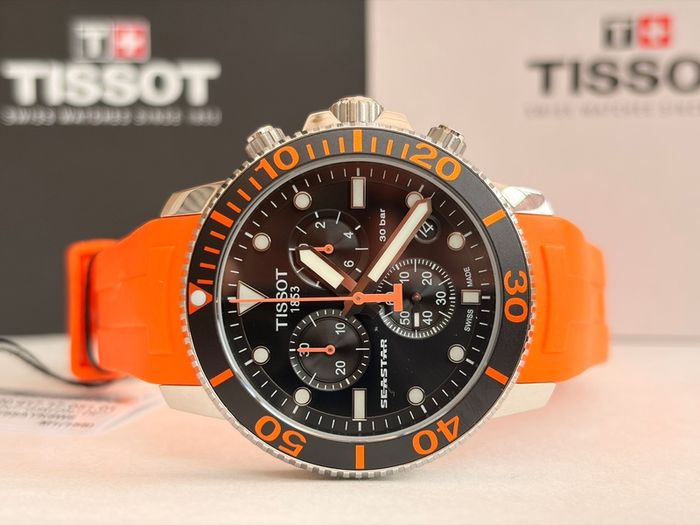 Tissot Seastar 1000 T120.417.17.051.01 Silver Orange Black Mens