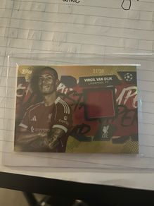 Virgil Van dijk Match worn shirt relic