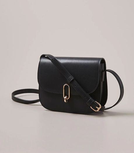Black saddle crossbody bag