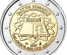 Belgium 2 Euro Commemorative Coin 2007 - Treaty of Rome. Uncirculated.