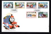 1995 Isle of Man 50th Anniversary of Thomas The Tank Engine Stories by Reverend Awdry Commemorative Stamp First Day Cover (FDC)