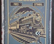 Orient express, railway, vintage style metal sign .