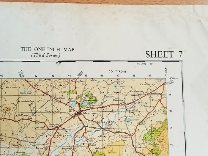 Vintage Ordnance Survey maps of Northern Ireland set of 9 maps