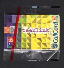 1997 Ireland 10 unit Teenlink Bank Account with Allied Irish Banks (AIB) (Schlumberger SC7) Call Card Mint in Packaging. Telecom Eireann card number 1199