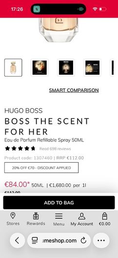 boss the scent 50ml