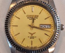 Vintage Citizen Eagle 7 Automatic Datejust 38mm. Rare Sapphire/Exhibition Variant