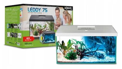 Aquael LEDDY Day & Night 75 White 2.0 Aquarium Set