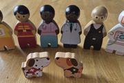 Little Town Wooden Career / Jobs Figurines and Pets