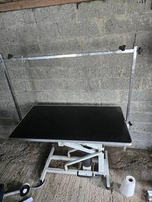 Dog grooming table
