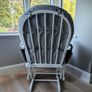 Babylo Milan Glider Nursing Chair and Footstool  White & Grey Image 3