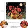 FREE EXPRESS SHIPPING Tapestry Skull Garden Wall Tapestry Hippie Moon Wall Hanging Tapestry Flower Mushroom Decor Tapestry for Bedroom Dorm Room Decoration 59 x 51 inch (150 x130cm) Image 3