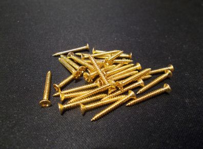 Humbucker Mounting Ring Screws (Gold)