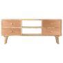 TV Cabinet 110x30x45 cm Solid Mango Wood Image 3