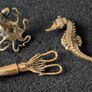 3 brass animals, Solid brass. Image 2