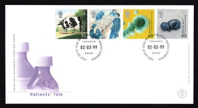 1999 Great Britain Millennium Projects The Travellers Patient's Tale Commemorative Stamps Royal Mail Addressed First Day Cover (FDC).
