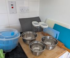 chopping boards containers cereal containers