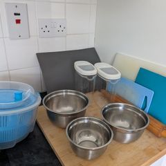chopping boards containers cereal containers