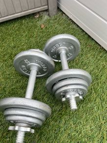 set of dumbells
