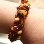 Genuine Amber Sterling Silver Bracelet and Earrings Image 4